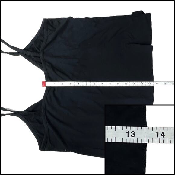 Simply Irresistible Tank Top Blouse  Grosgrain Ribbon Bow Size Large Solid Black - Picture 9 of 11